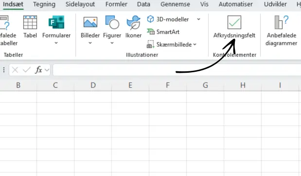Klik på afkrydsningsfelt