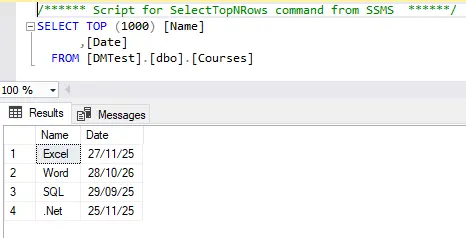 Sådan opretter du en Query med SELECT